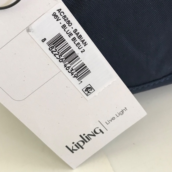 KIPLING Sabian Crossbody Mini Bag Blue Nylon Lightweight Shoulder Bag NWT - Picture 10 of 15